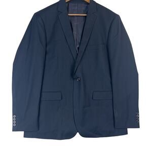 Lupurty Men’s Navy Blazer Lined 46R/2XL Poly/Rayon/ Spandex